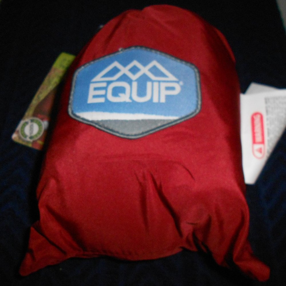 EQUIP Recycled Brick Red 1 Person Hammock Open Size 108" L x 56" W